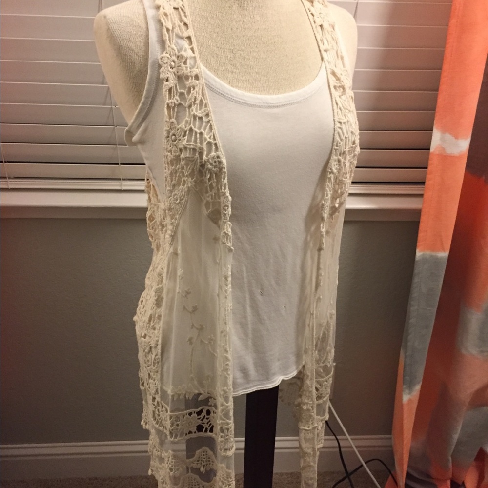 Lace/crochet vest